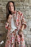 Riad Nights Longline Belted Duster Shirt Rust